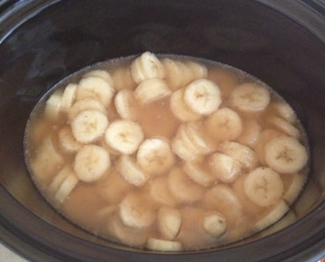 crockpot bananas cooking